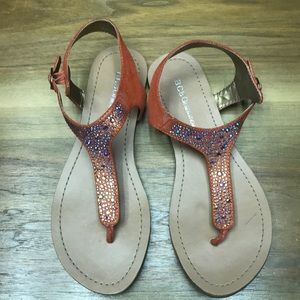 BCBGeneration metallic orange sandals - size 6